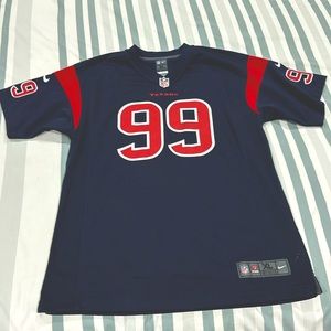 Nike Boys Blue J.J. Watt 99 Houston‎ Texans Vapor Football NFL Jersey Sz L 14-16
